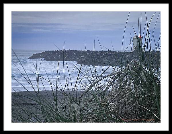 Bandon Oregon  light house - Framed Print