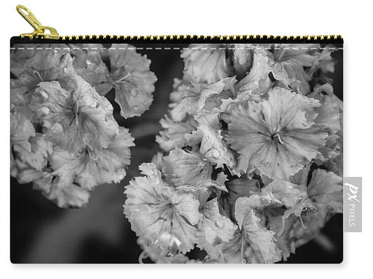Black and White Floral Study - Zip Pouch