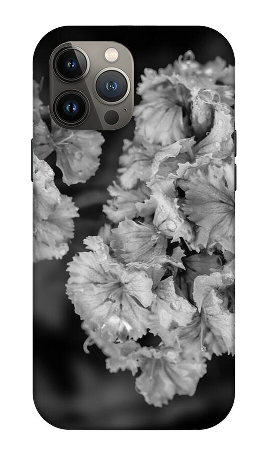 Black and White Floral Study - Phone Case