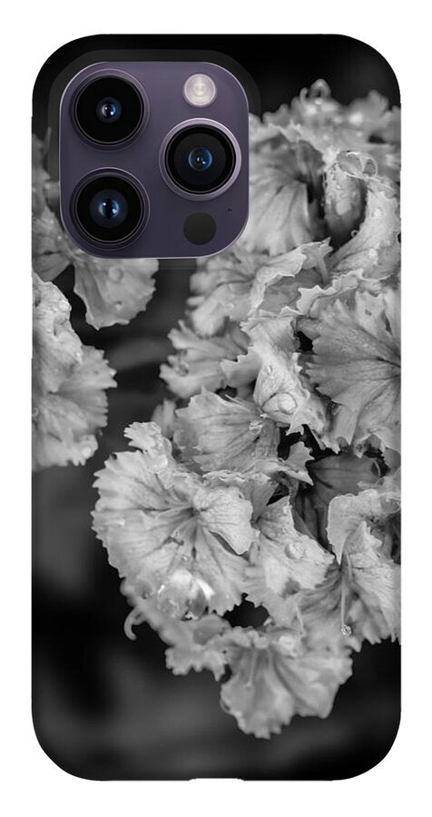 Black and White Floral Study - Phone Case