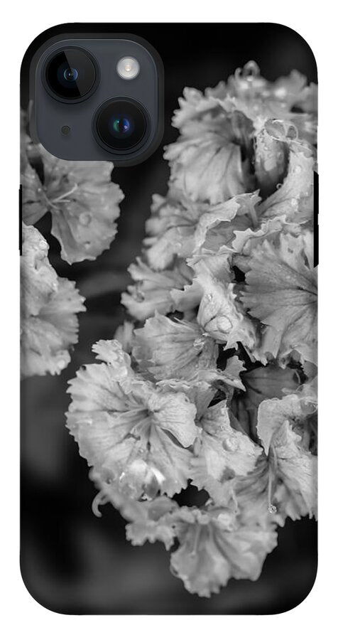 Black and White Floral Study - Phone Case