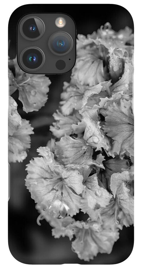 Black and White Floral Study - Phone Case