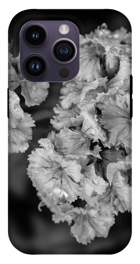 Black and White Floral Study - Phone Case