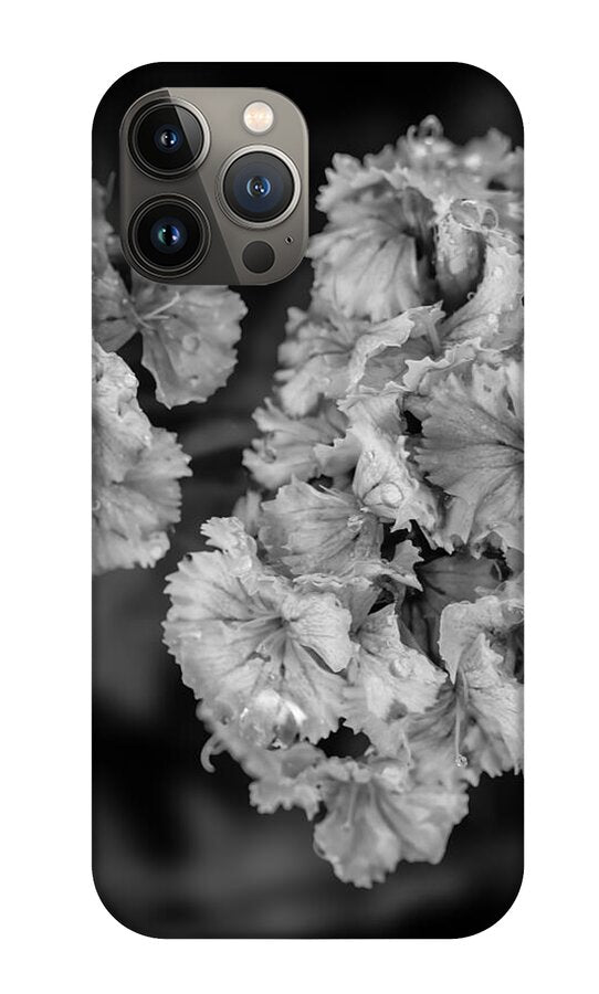 Black and White Floral Study - Phone Case