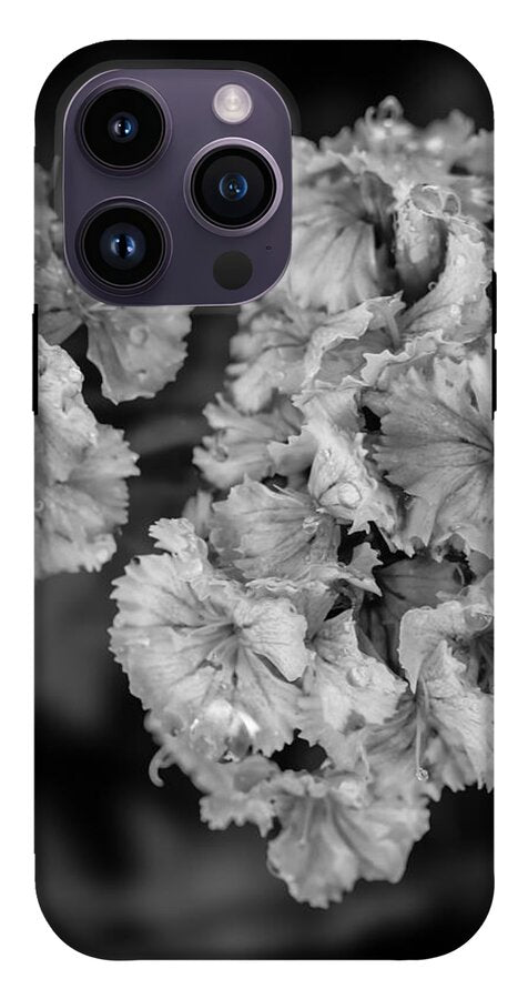Black and White Floral Study - Phone Case