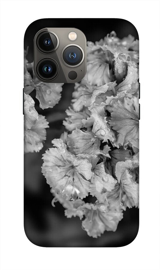 Black and White Floral Study - Phone Case