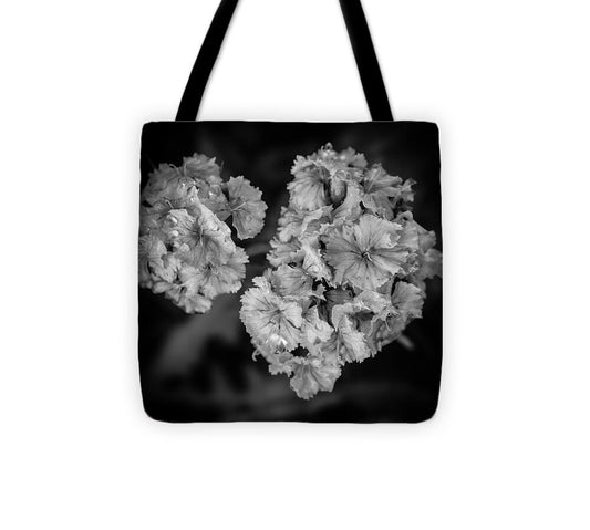 Black and White Floral Study - Tote Bag