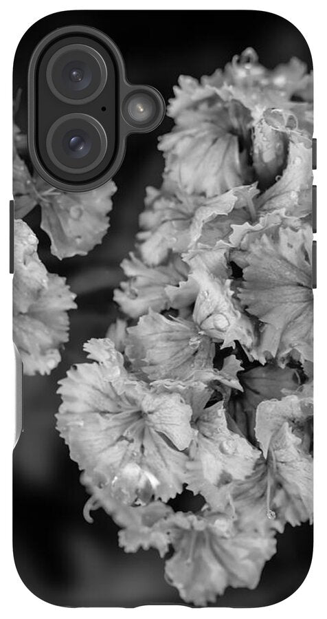Black and White Floral Study - Phone Case