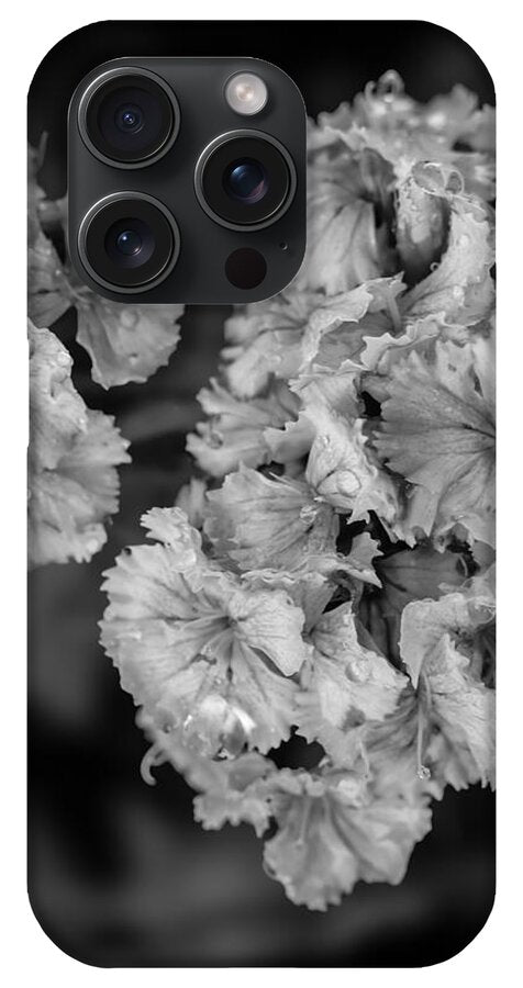 Black and White Floral Study - Phone Case