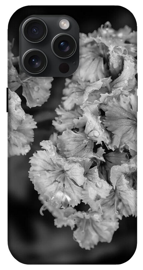 Black and White Floral Study - Phone Case