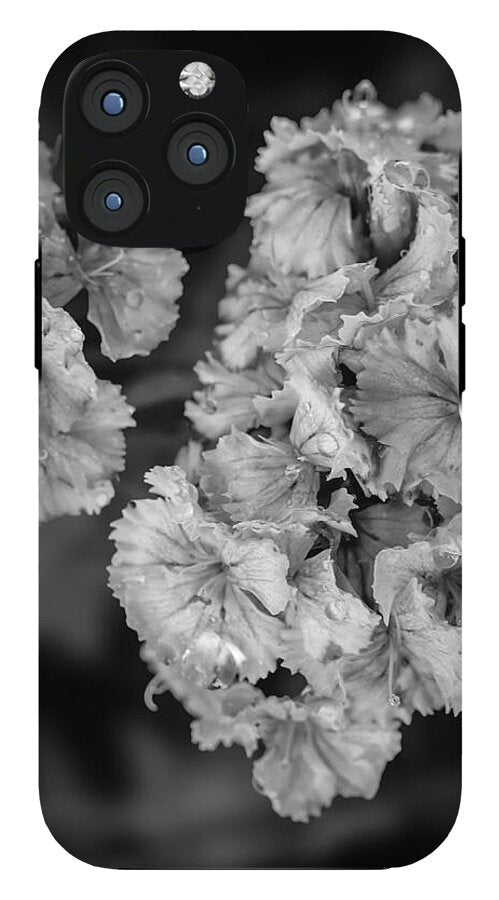 Black and White Floral Study - Phone Case