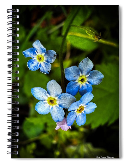 Blue flowers - Spiral Notebook