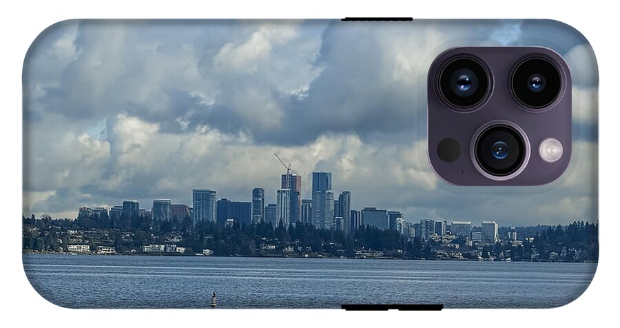 Clouds above the city - Phone Case