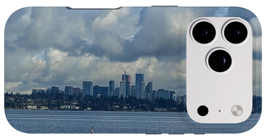 Clouds above the city - Phone Case