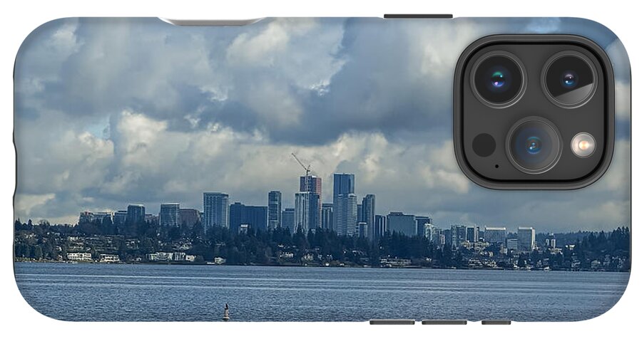Clouds above the city - Phone Case