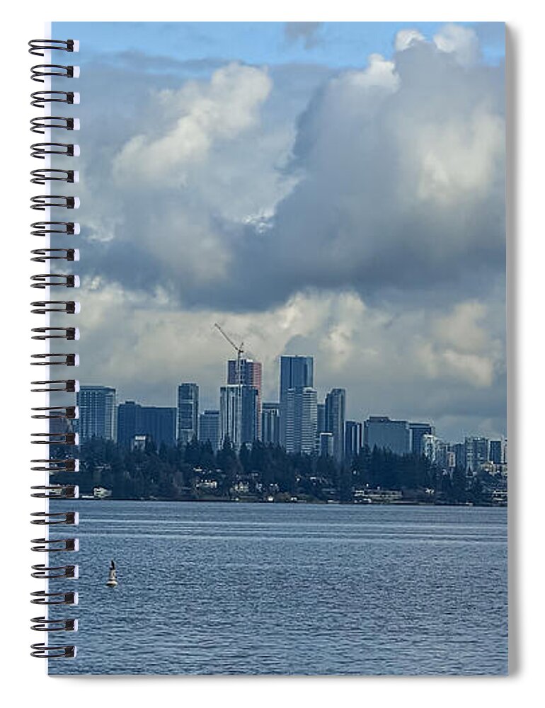 Clouds above the city - Spiral Notebook
