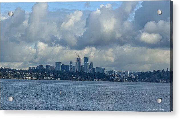 Clouds above the city - Acrylic Print