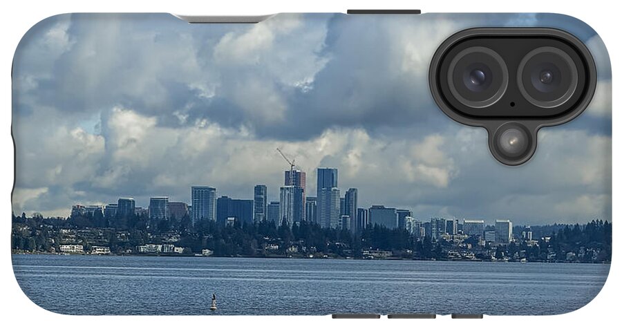 Clouds above the city - Phone Case