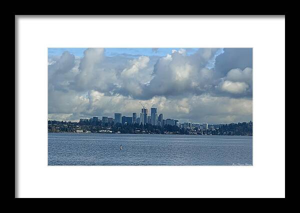 Clouds above the city - Framed Print