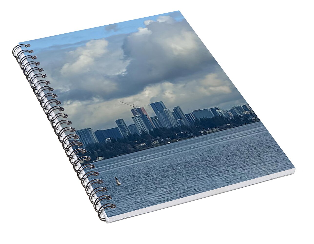 Clouds above the city - Spiral Notebook