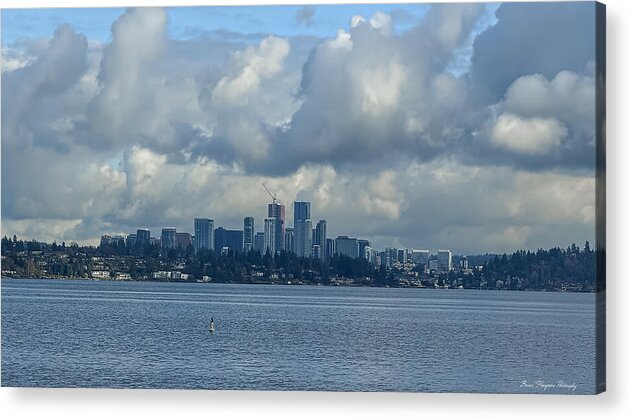Clouds above the city - Acrylic Print