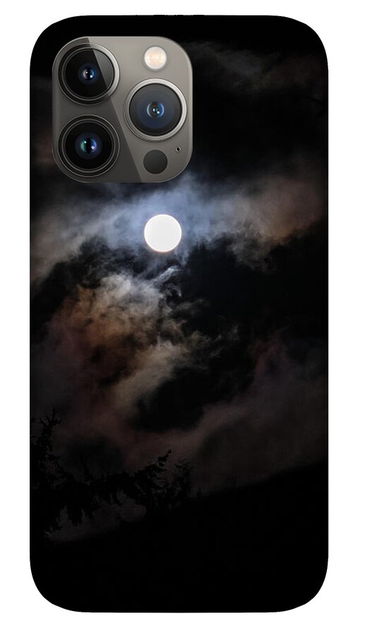 Clouds around the moon - Phone Case