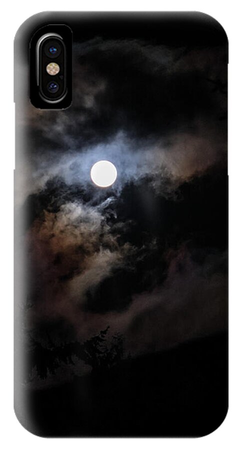 Clouds around the moon - Phone Case