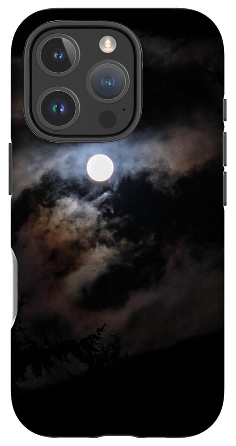Clouds around the moon - Phone Case