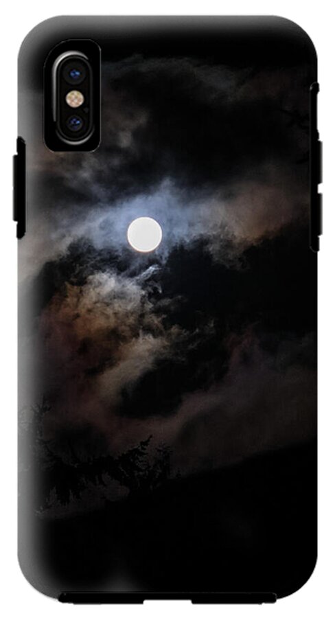 Clouds around the moon - Phone Case
