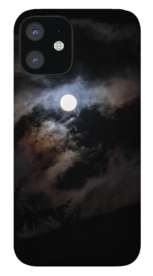Clouds around the moon - Phone Case