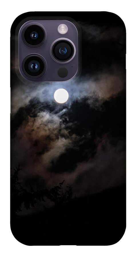 Clouds around the moon - Phone Case