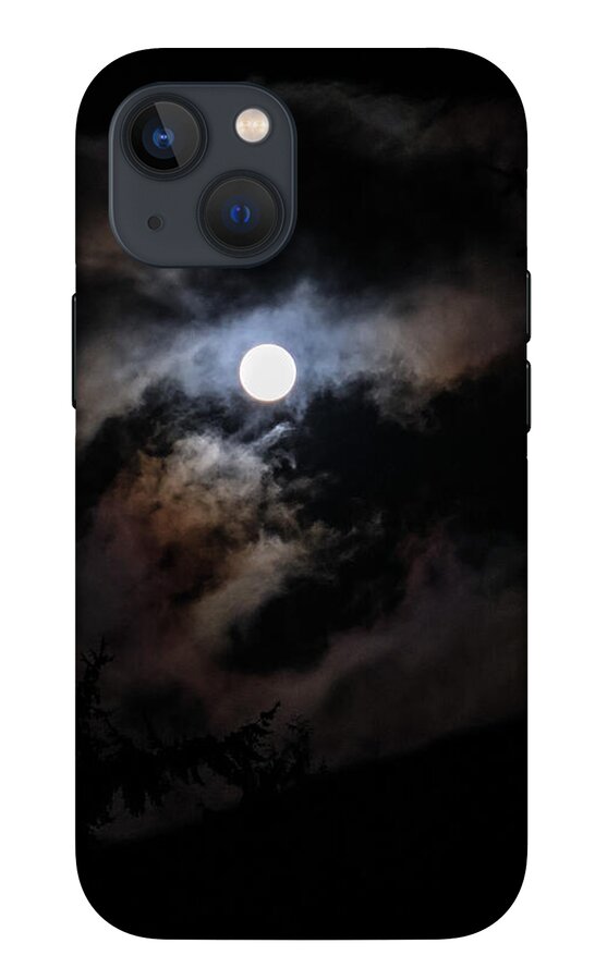 Clouds around the moon - Phone Case