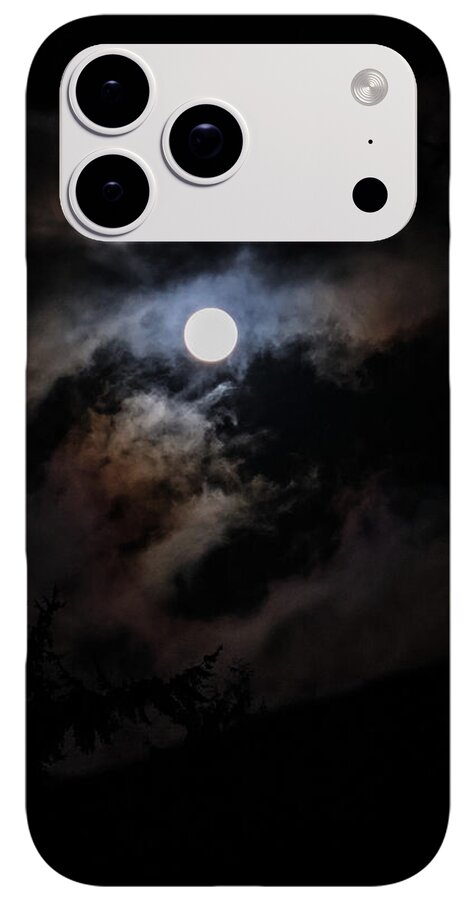 Clouds around the moon - Phone Case
