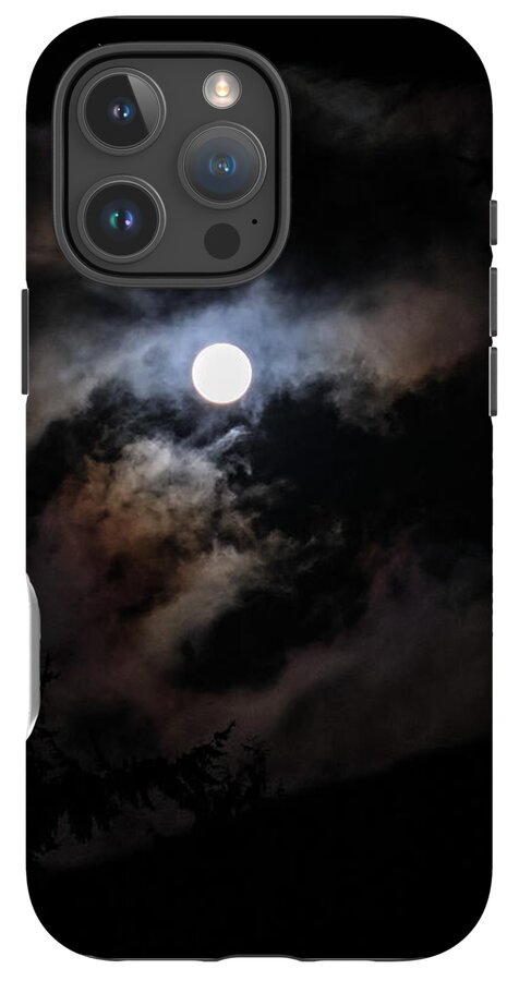 Clouds around the moon - Phone Case