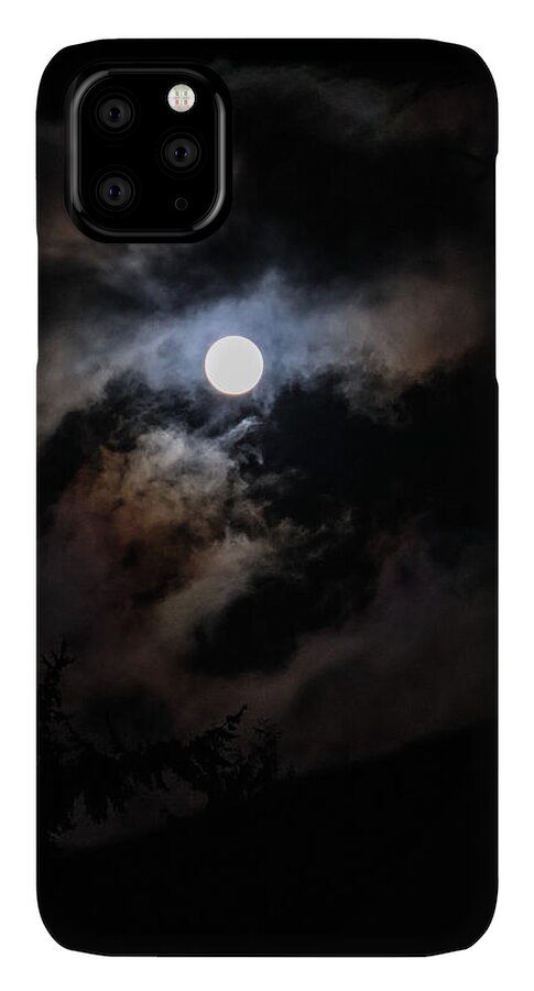 Clouds around the moon - Phone Case