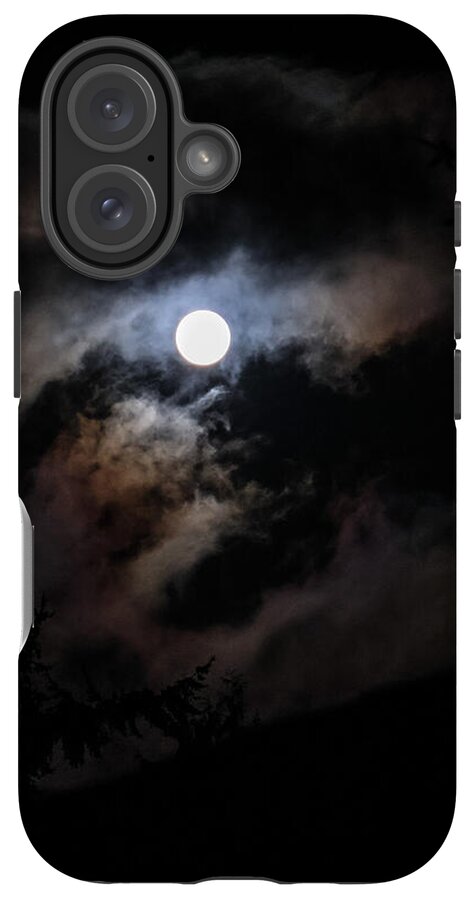 Clouds around the moon - Phone Case
