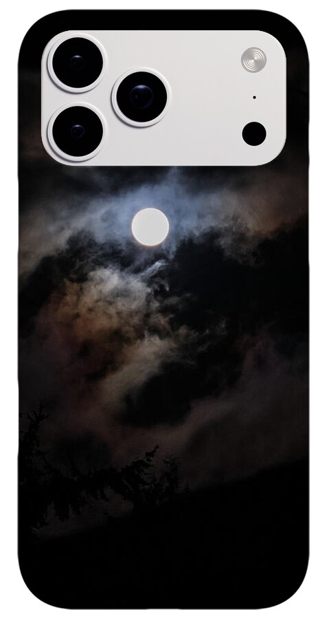Clouds around the moon - Phone Case
