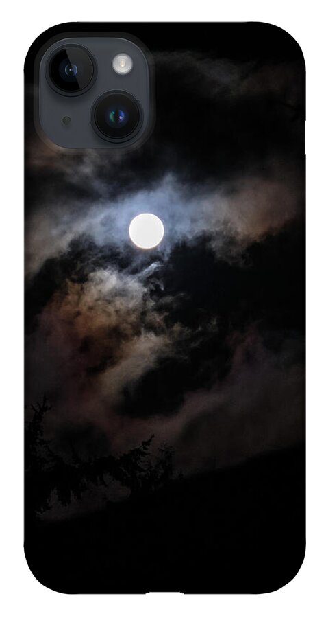 Clouds around the moon - Phone Case