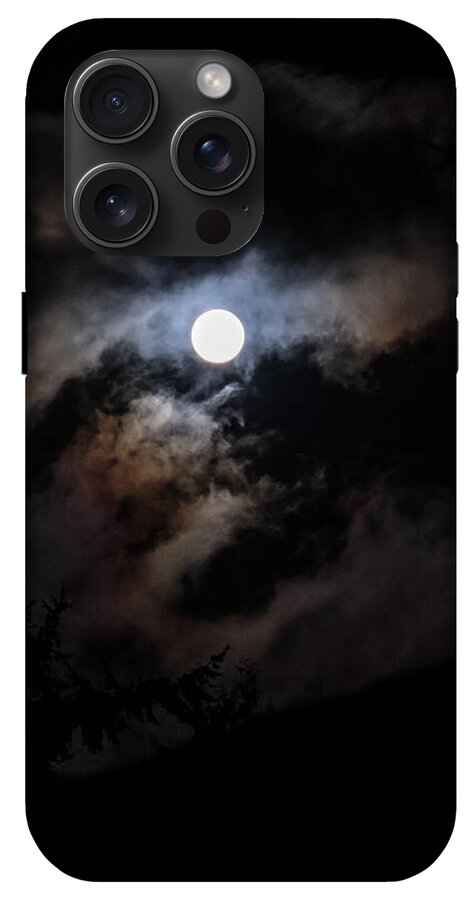Clouds around the moon - Phone Case