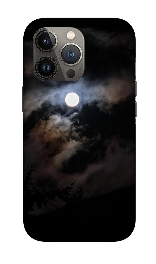 Clouds around the moon - Phone Case