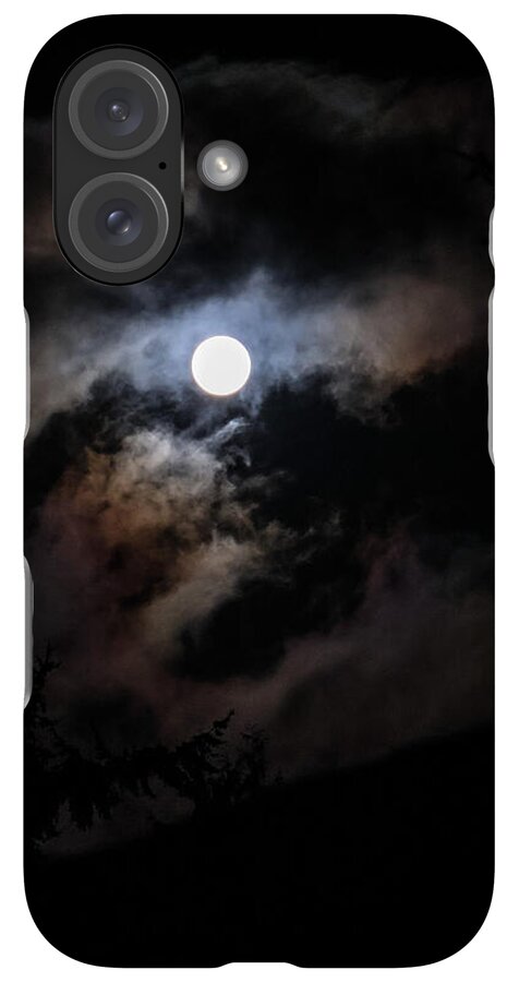 Clouds around the moon - Phone Case