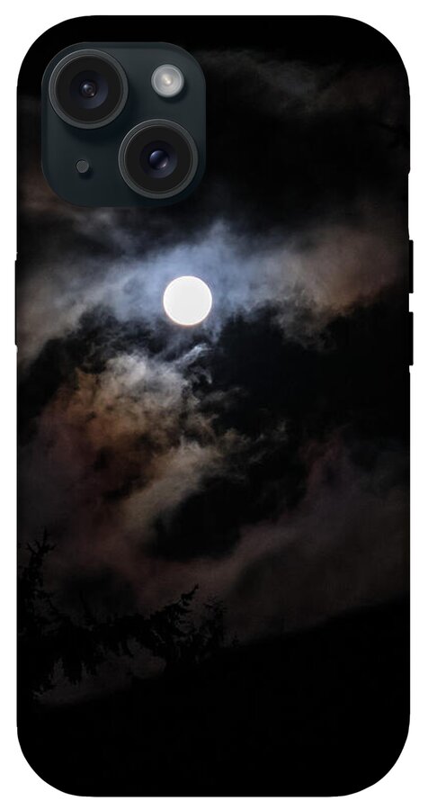 Clouds around the moon - Phone Case