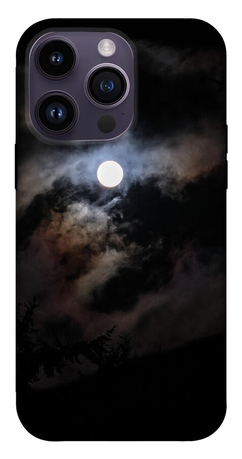 Clouds around the moon - Phone Case