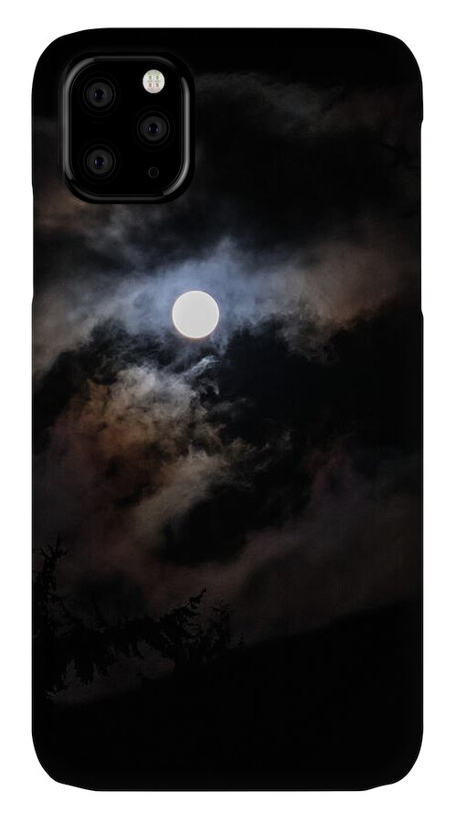 Clouds around the moon - Phone Case