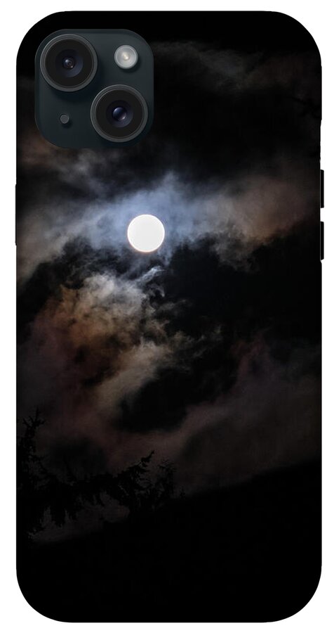 Clouds around the moon - Phone Case