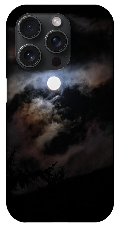 Clouds around the moon - Phone Case