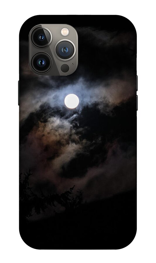 Clouds around the moon - Phone Case