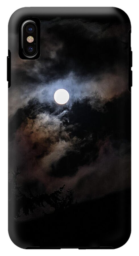 Clouds around the moon - Phone Case
