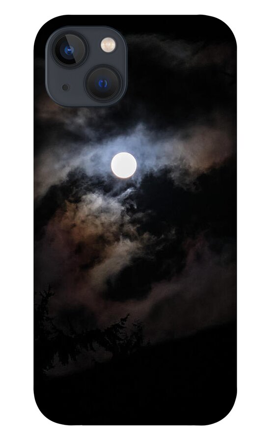 Clouds around the moon - Phone Case