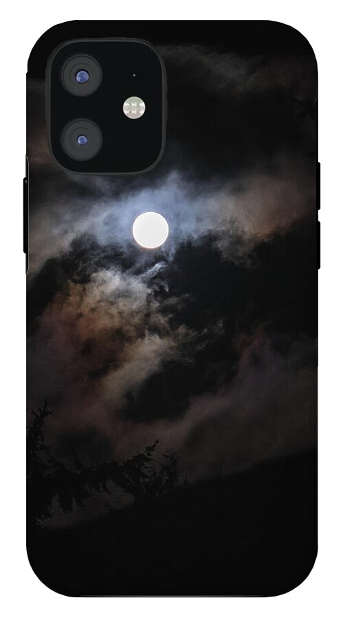 Clouds around the moon - Phone Case